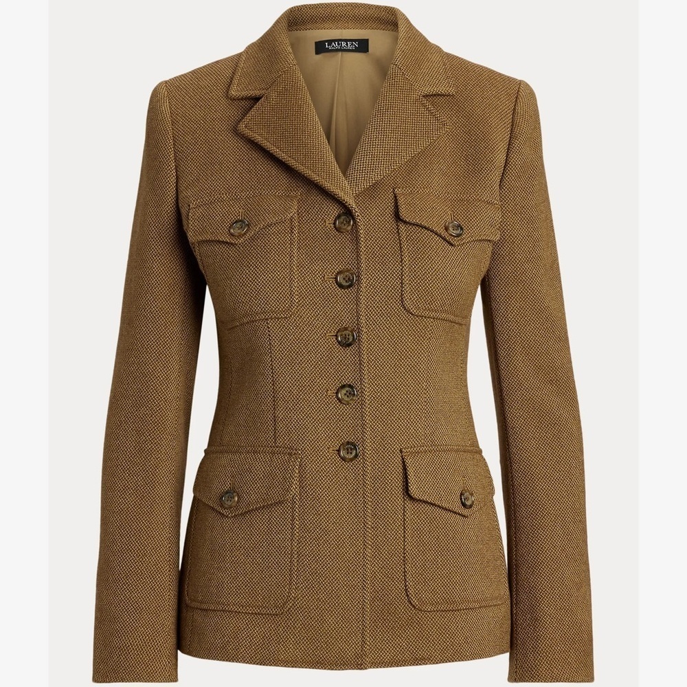 Lauren Ralph Lauren
WOOL BLEND TWILL BLAZER - Blazer - brown multi - Picture 1 of 10